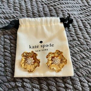 Kate Spade Gold Floral Stud Earrings